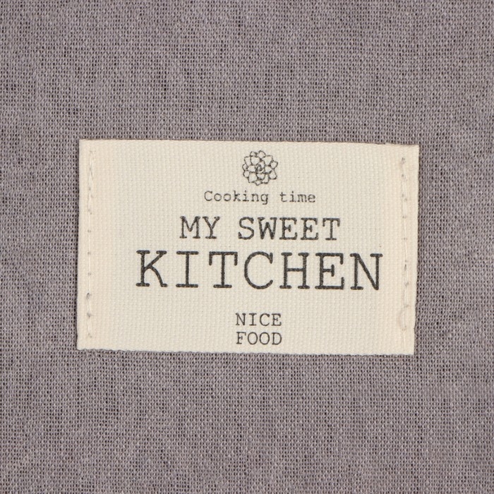 Набор кух. Этель ECO, цв. серый: варежка 20х28 см, прихватка 19х19 см, 70% хл, 30% лён, вати