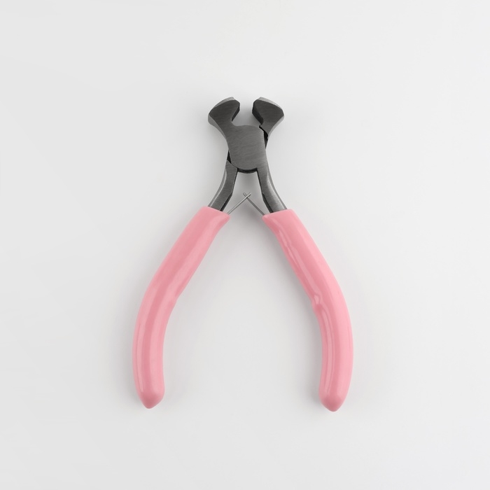 Кусачки торцевые, для рукоделия, 10,5 × 6,5 см, цвет серебряный/розовый Кусачки торцевые, для рукоделия, 10,5 × 6,5 см, цвет серебряный/розовый