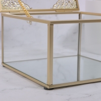 Органайзер для хранения «GREAT», с крышкой, стеклянный, с зеркальным дном, 1 секция, 15 × 15 × 8,5 см, цвет прозрачный/медный Органайзер для хранения «GREAT», с крышкой, стеклянный, с зеркальным дном, 1 секция, 15 × 15 × 8,5 см, цвет прозрачный/медный