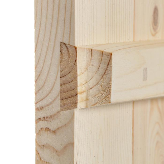 Дверной блок для бани, 190&times;80см, из сосны, на клиньях, массив, "Добропаровъ"