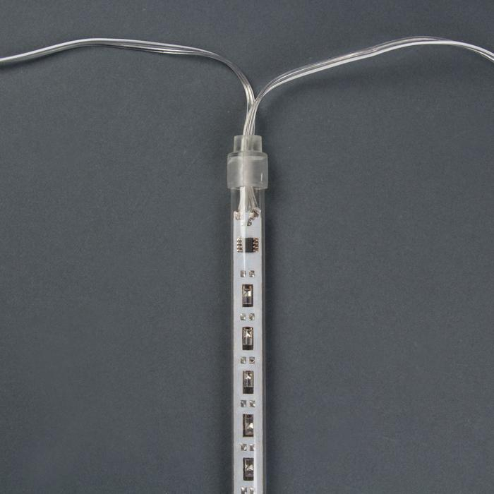 Гирлянда &laquo;Сосульки&raquo; 2.4 &times; 0.2 м, IP44, прозрачная нить, 96 LED, свечение мульти с эффектом стекания, 12 В