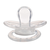 Соска - пустышка силиконовая ортодонтическая, от 12 мес., с колпачком, цвет белый