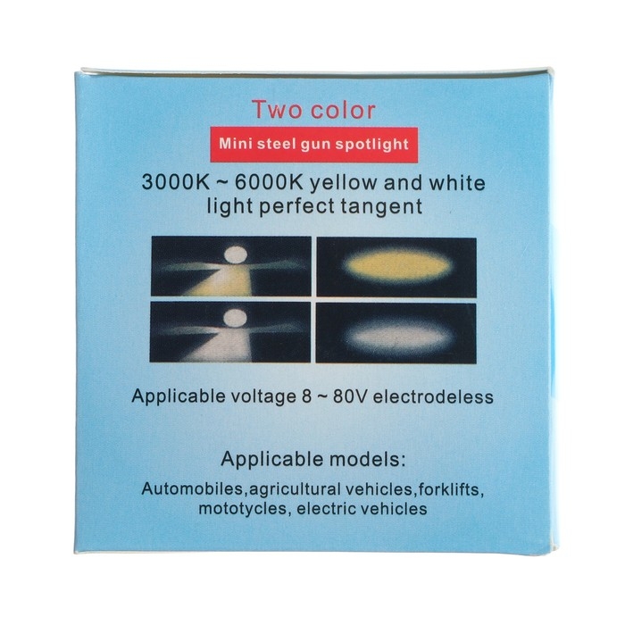 Светодиодная LED фара, IP67, 20 Вт, 12-80 В, 2 режима (ближний-желтый, дальний-белый) Светодиодная LED фара, IP67, 20 Вт, 12-80 В, 2 режима (ближний-желтый, дальний-белый)