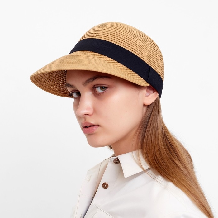 Кепка женская плетёная MINAKU цвет коричневый, р-р 58 Кепка женская плетёная MINAKU цвет коричневый, р-р 58