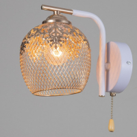 Бра 662428/1 E14 40Вт белый-золото 26х16х20 см