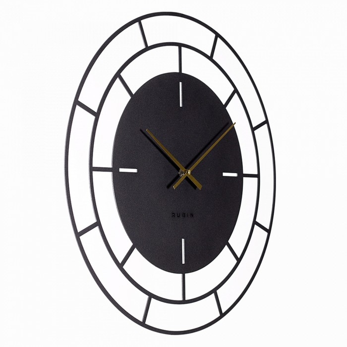 Часы настенные интерьерные из металла Часы настенные интерьерные из металла "Венеция", бесшумные, d-50 см, чёрные, АА