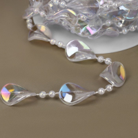 Бусы на нитях, с голографией, 16 мм, 9 ± 1 м, цвет прозрачный Бусы на нитях, с голографией, 16 мм, 9 ± 1 м, цвет прозрачный