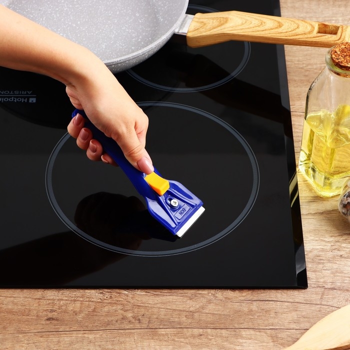 Скребок для стеклокерамики Доляна «Базис», 16 см, цвет МИКС Скребок для стеклокерамики Доляна «Базис», 16 см, цвет МИКС