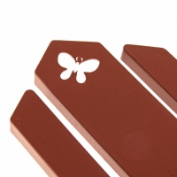 Ограждение декоративное, 25 &times; 170 см, 5 секций, пластик, терракотовое, &laquo;Чудный сад&raquo;