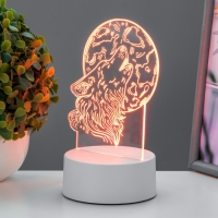 Светильник "Волк" LED белый 12х9,5х16 см RISALUX Светильник "Волк" LED белый 12х9,5х16 см RISALUX