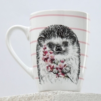 Кружка керамическая &laquo;Ёжик&raquo;, 350 мл, цвет белый