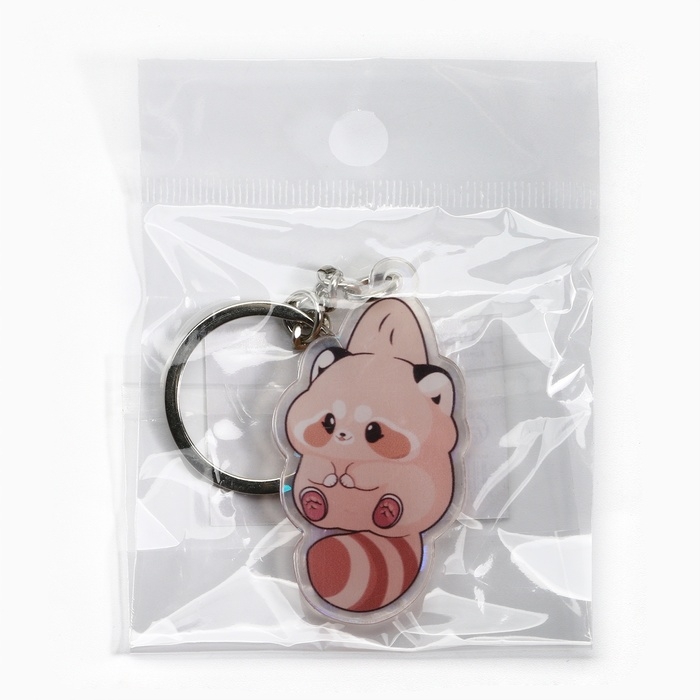 Брелок для ключей голографический «Красная панда», 2.9 х 5.2 см Брелок для ключей голографический «Красная панда», 2.9 х 5.2 см