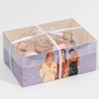 Коробка для капкейка, кондитерская упаковка, 6 ячеек &laquo;Люби себя&raquo;, 23 х 16 х 10 см