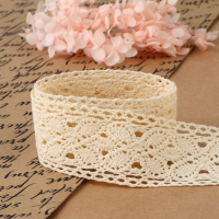 Кружево вязаное, 40 мм &times; 10 &plusmn; 1 м, цвет бежевый