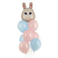 Набор воздушных шаров &laquo;Зайка&raquo;, фольга, латекс, 9 шт.
