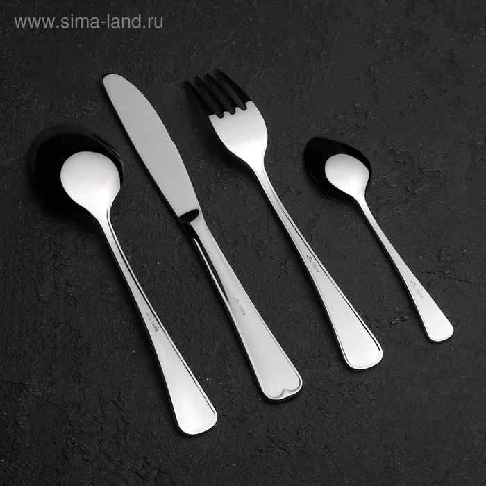 Набор столовых приборов «Мондиал», 24 предмета, толщина 2,5 мм, декоративная коробка Набор столовых приборов «Мондиал», 24 предмета, толщина 2,5 мм, декоративная коробка