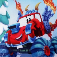 Новогодняя подушка квадратная «Тачка», на новый год Новогодняя подушка квадратная «Тачка», на новый год