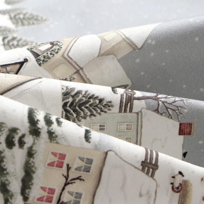 Скатерть Этель "Зимняя деревня" 149х220 см, 100% хл, саржа 190 г/м2