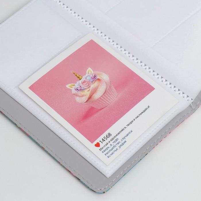 Фотоальбом для фото мини камер 96 фото 8,9х6 см "Розы. Прованс" кожзам 1,5х11,5х19 см