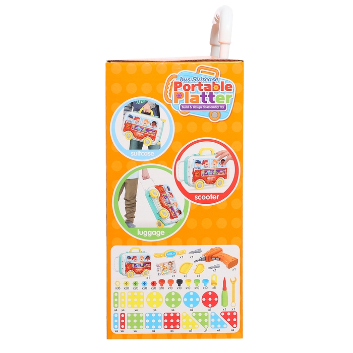 Конструктор винтовой &laquo;Юный мастер&raquo;, 6 в 1, в чемодане, с электрическим шуруповёртом