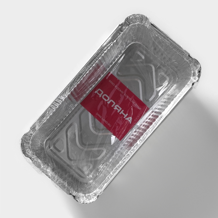 Набор форм из фольги для выпечки и запекания Доляна, 900 мл, 21,3&times;11&times;6,3 см, 3 шт