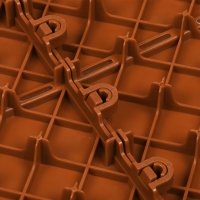 Модульное покрытие, 30 &times; 30 см, пластик, терракотовое, 1 шт.