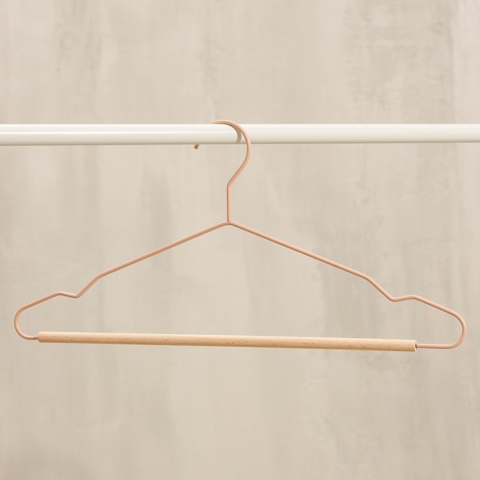 Плечики - вешалка для одежды LaDо́m Laconique, 41,5&times;22,5&times;1 см, цвет розовый