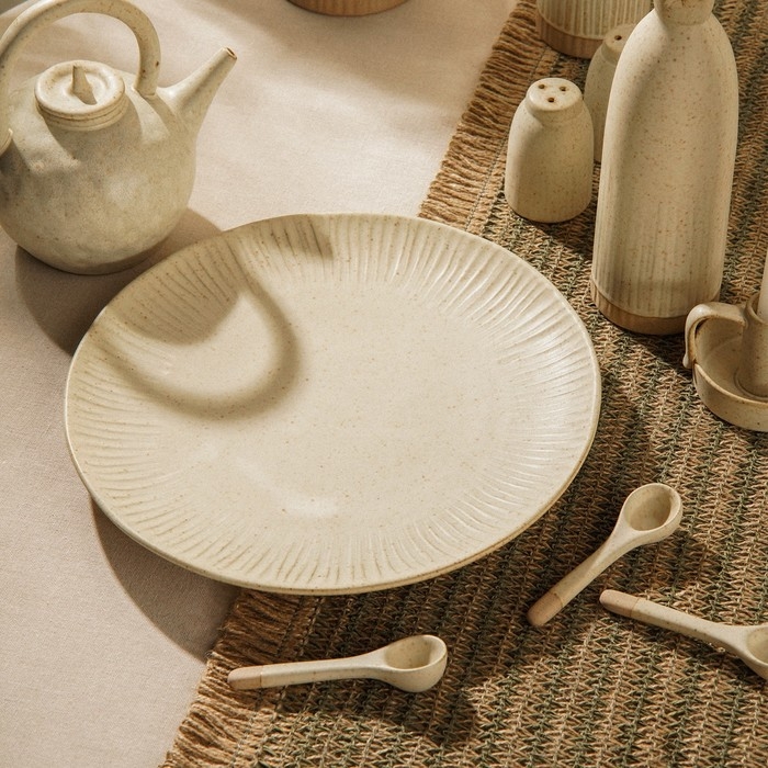 Тарелка керамическая SL Home &laquo;Виенто&raquo;, d=28 см, цвет бежевый