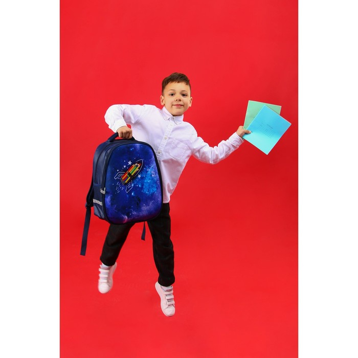 Рюкзак каркасный школьный Calligrata Cosmos, 39 х 30 х 14 см