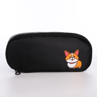 Рюкзак школьный с пеналом &laquo;Корги&raquo;, 42х28х13 см, цвет чёрный