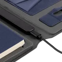 Органайзер с блокнотом и аккумулятором Oiro, синий Органайзер с блокнотом и аккумулятором Oiro, синий