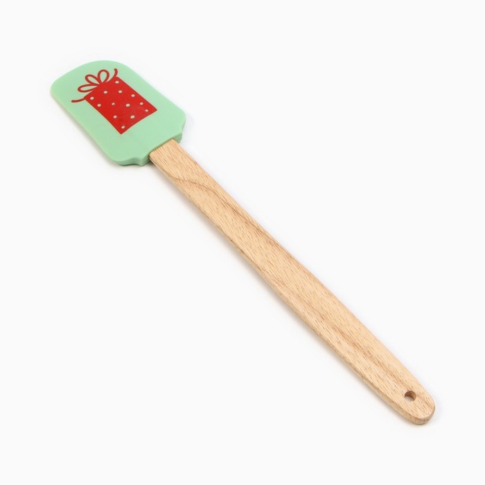 Новый год. Набор подарочный Доляна "Подарок" : варежка-прихватка, лопатка силикон