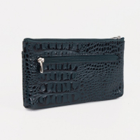 Кошелёк женский на молнии, цвет тёмно-зелёный