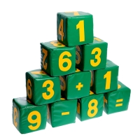 Набор мягких кубиков &laquo;Цифры&raquo;, 10 элементов, МИКС