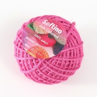 Пряжа 100% джут "Softino Jute Colored" 50м &plusmn;2м ярко-розовый 50 гр