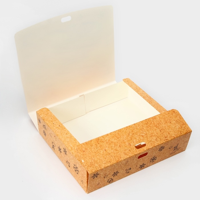 Новый год. Коробка подарочная новогодняя складная, упаковка, &laquo;Домик в негу&raquo;, 20 &times; 18 &times; 5 см.