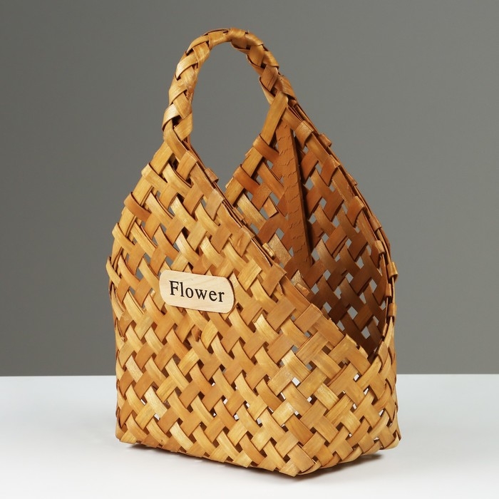 Корзина плетеная, 23 х 12 х 7 х 22/28 см, секвойя Корзина плетеная, 23 х 12 х 7 х 22/28 см, секвойя