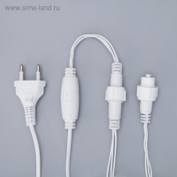 Гирлянда &laquo;Бахрома&raquo; 3 &times; 0.9 м, IP44, УМС, белая нить, 232 LED, свечение тёплое белое, 220 В