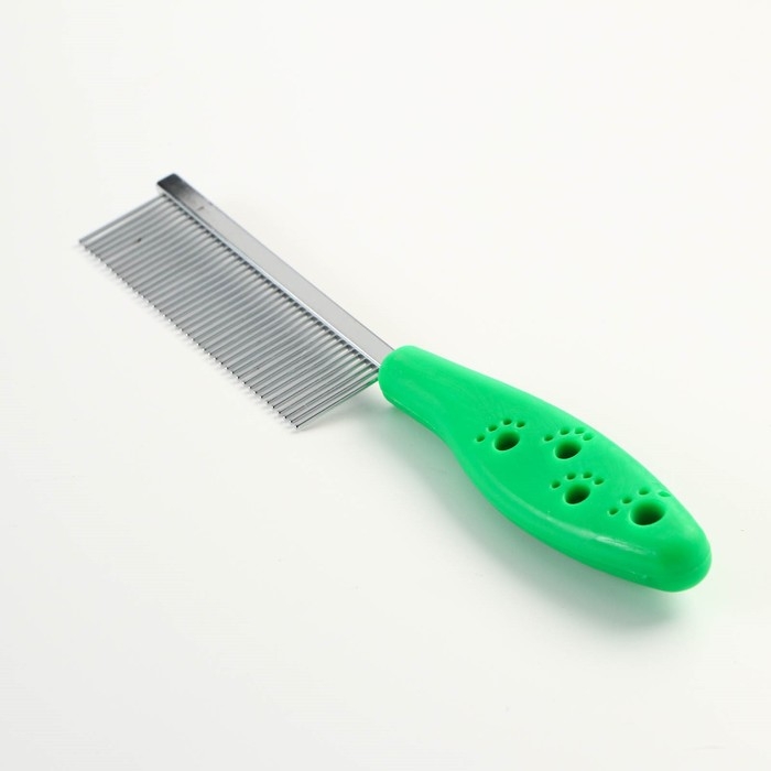 Расчёска Расчёска "Лапки" удлиненная, 20,5 х 3 см, зелёная