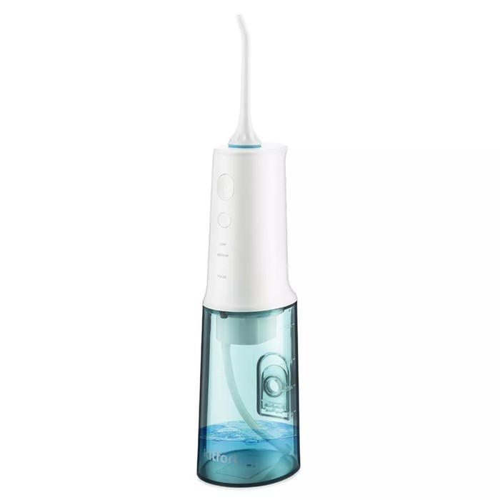 Ирригатор Kitfort КТ-2908, портативный, 5 Вт, 300 мл, 4 режима, 2 насадки, от АКБ, белый Ирригатор Kitfort КТ-2908, портативный, 5 Вт, 300 мл, 4 режима, 2 насадки, от АКБ, белый