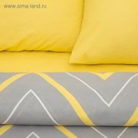 Постельное бельё Этель 2 сп &laquo;Жёлто-серые зигзаги&raquo; 175х215, 200х220, 70х70-2 шт