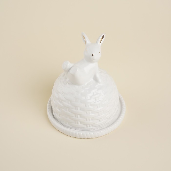 Лимонница керамическая SL Home «Лесные кролики», 14×14,5 см, цвет белый Лимонница керамическая SL Home «Лесные кролики», 14×14,5 см, цвет белый