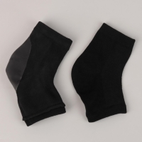 Напяточники для педикюра, увлажняющие, с силиконовыми вставками, 16 &times; 8,5 см, ONE SIZE, цвет чёрный