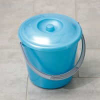 Ведро с крышкой &laquo;Соло&raquo;, 3 л, цвет голубой перламутр