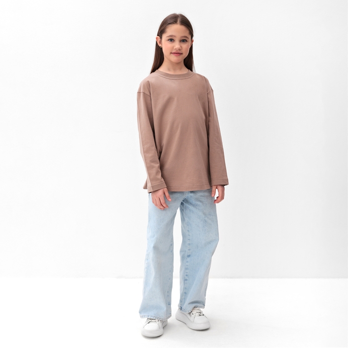 Лонгслив детский MINAKU, цвет бежевый, рост 116 см