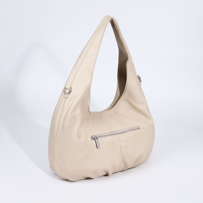 Сумка-мешок на молнии, 3 наружных кармана, цвет бежевый Сумка-мешок на молнии, 3 наружных кармана, цвет бежевый