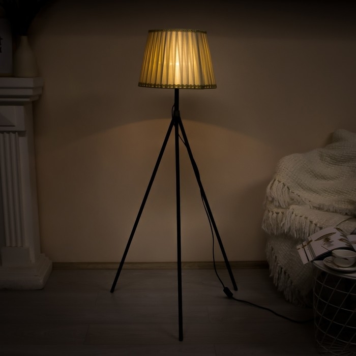 Торшер 19020/1 E27 40Вт черный 75х75х130 см