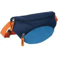 Поясная сумка детская Kiddo, синяя с голубым Поясная сумка детская Kiddo, синяя с голубым