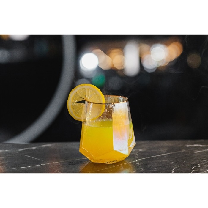 Стакан стеклянный Magistro &laquo;Дарио&raquo;, 450 мл, цвет перламутровый