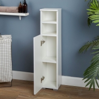 Пенал для ванной комнаты низкий "Валетта" 2 ниши, белый/белый матовый, 20х19х95см Пенал для ванной комнаты низкий "Валетта" 2 ниши, белый/белый матовый, 20х19х95см